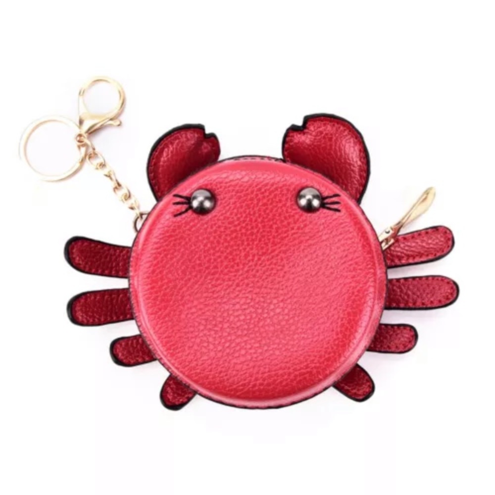 New Pink or Red Crab 🦀Coin Purse, adorable and cute. 🦀